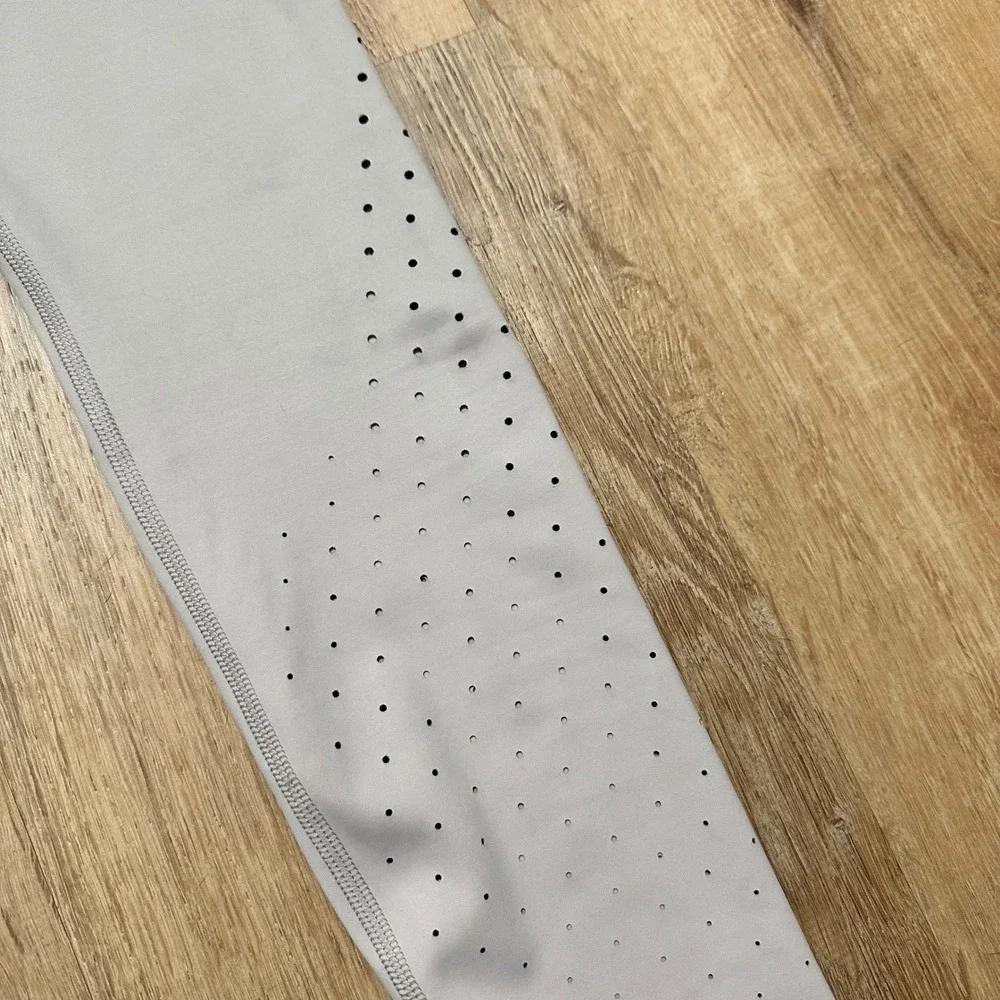 ATHLETA | Women's Gray Ombre Perforated Athleisure Workout Leggings, Size S
